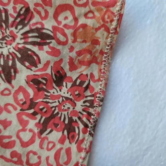 Bob Timberlake Boho Orange Pink Floral Mini Cape Skirt Pockets A-Line Women's 12 - Picture 8 of 10